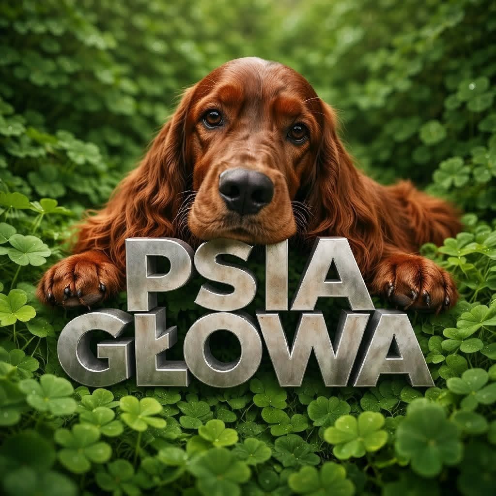 psia głowa logo na zielono